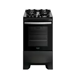 Fogão 4 Bocas Dako Supreme Black Digital Mesa Vidro Bivolt