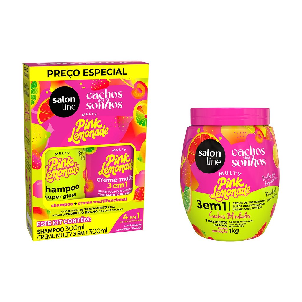 Kit Trata e Finaliza Multy Pink Lemonade