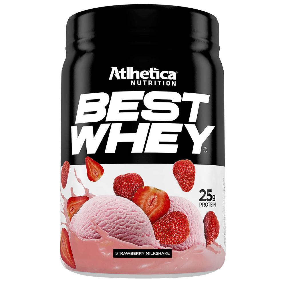 Best Whey Protein (Pote 450g) Strawberry Milk Shake em Oferta na Shopee