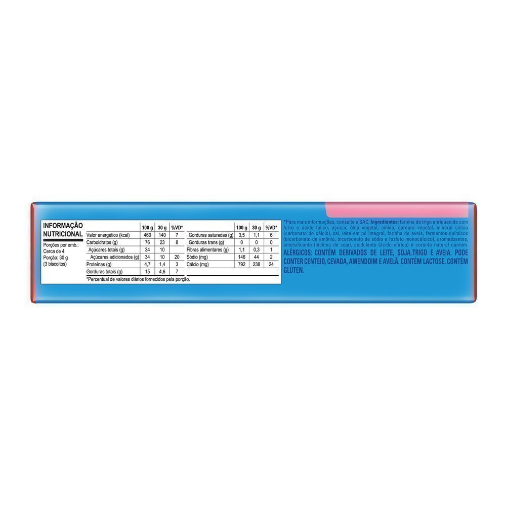 Detalhes do Biscoito Nestlé Passatempo Recheado Morango 130g