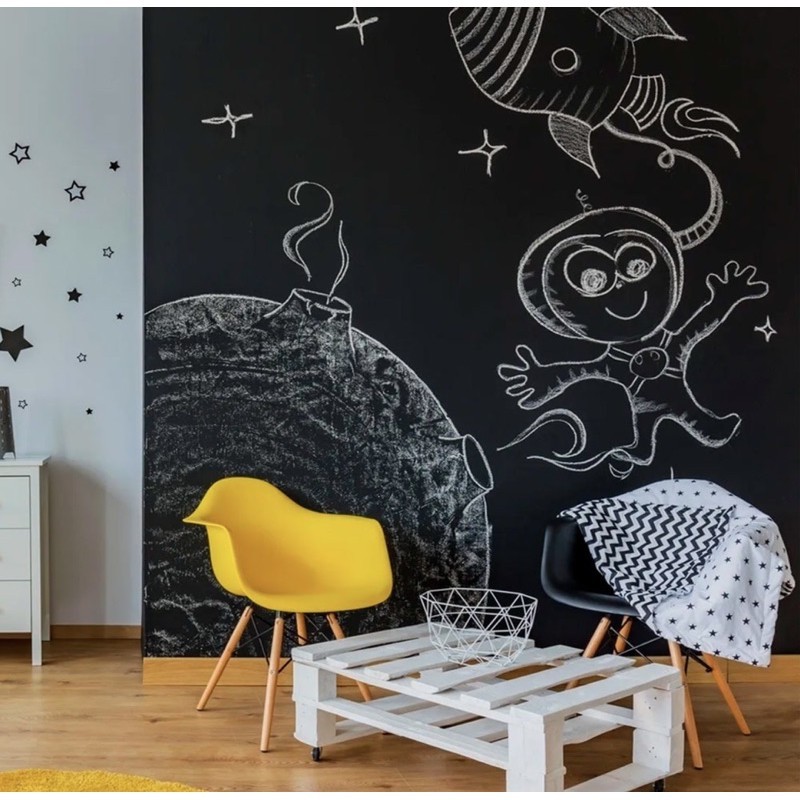 Papel Parede Adesivo Lousa Quadro Negro Preto Fosco Escrever 2M em Oferta na Shopee