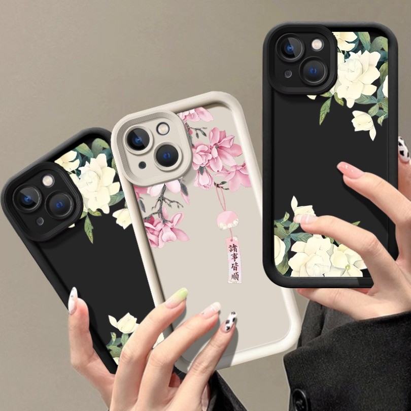 Carrilhão De Vento Padrão Flor Caso De Telefone Compatível Para Samsung A15 A21S A22 A23 A24 A25 A31 A32 A33 A34 Engraça