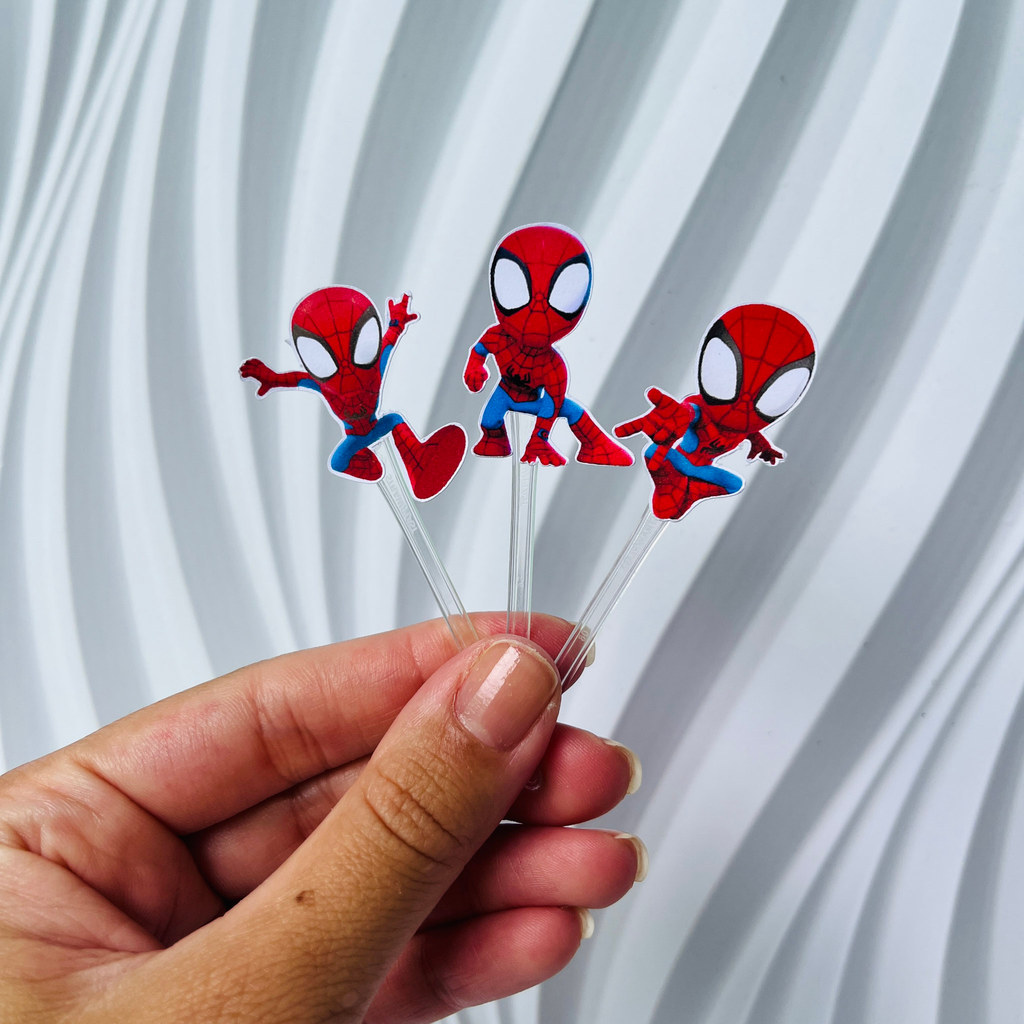 Topper para Doces Personalizado Homem Aranha Cute / Lembrancinha de Festa / Aniversário Infantil