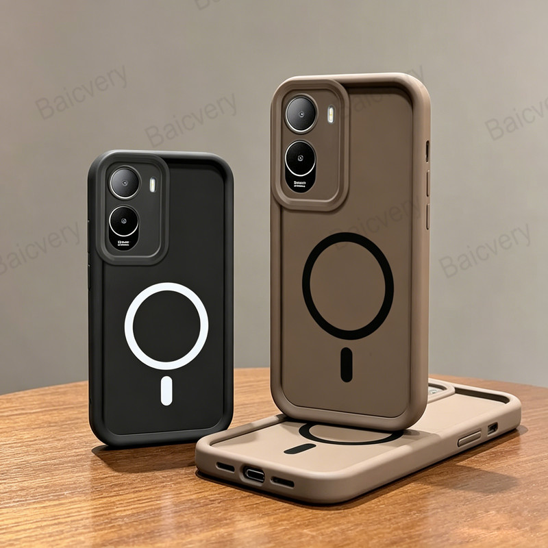 Com Adesivo Magnético Para Redmi A7 Pro Xiaomi POCO C85X 5G C81 4G Caso Proteção De Borda Silicone TPU Capa Traseira Mac