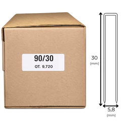 Grampo 90/30 Para Grampeador Pneumático. Caixa Com 9.720 Grampos Profissionais Granfix