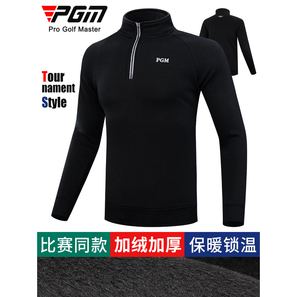PGM forro de lã engrossado roupas de golfe masculino manga comprida camiseta jaqueta gola alta moletom roupas masculinas