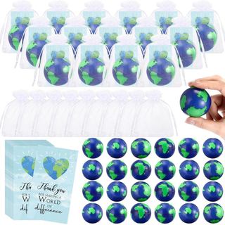 Shappy 10 Conjuntos de Bolas Anti-estresse Inspiradoras com Tema do Dia da Terra, Lembranças de Presente, Marcadores de 