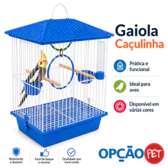 GAIOLA CACULINHA AZUL - OPÇÃO PET
