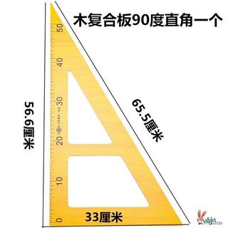 Grande placa triangular ensino régua triangular ensino de madeira 2 uso bússola transferidor professor demonstração em s