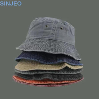 Boné Jeans Lavado SINJEO , Chapéu Balde Para Viagem De Adolescente De Pescador Escalada E Caminhada De Cor Sólida