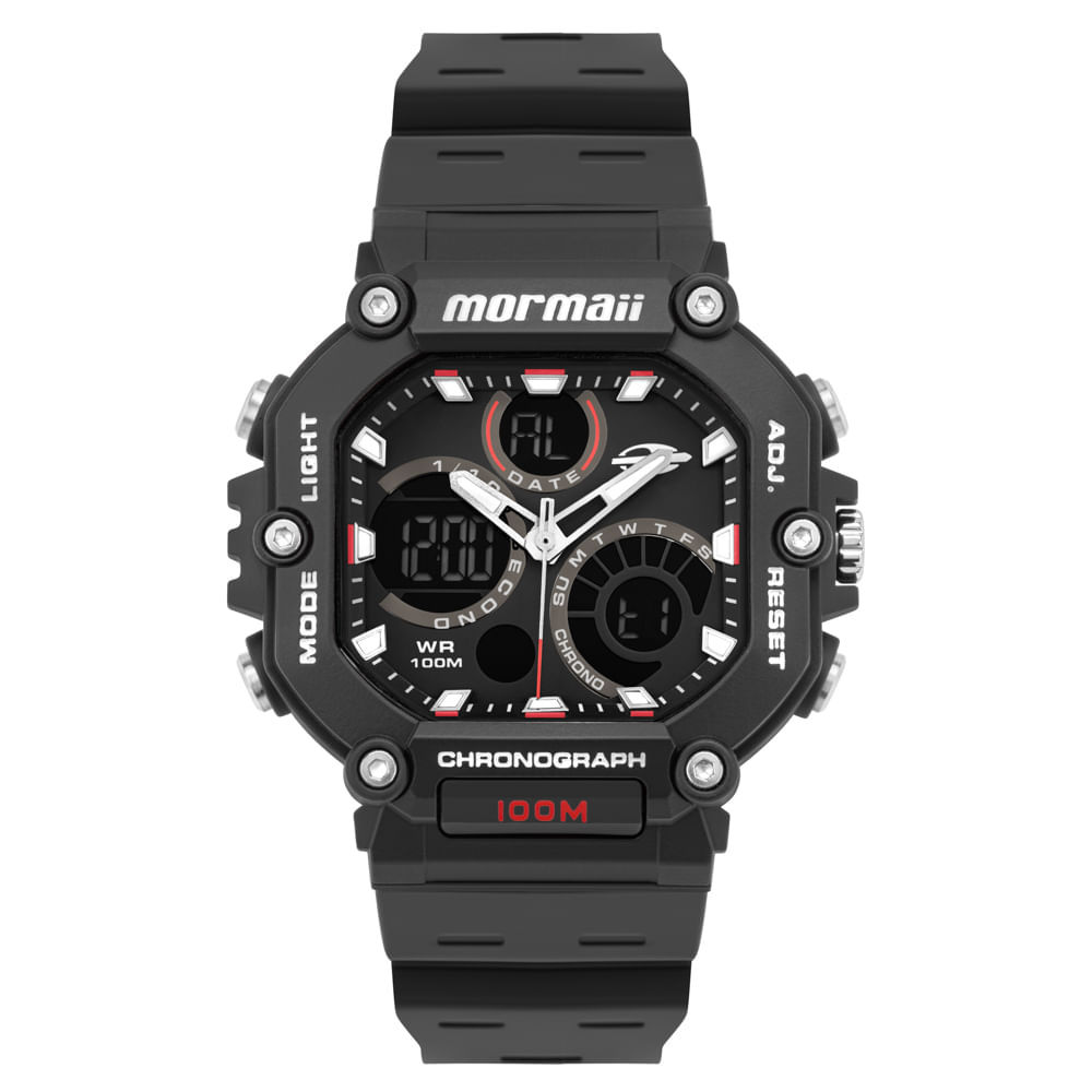Relógio Mormaii Masculino Action Preto - MO27900/8R