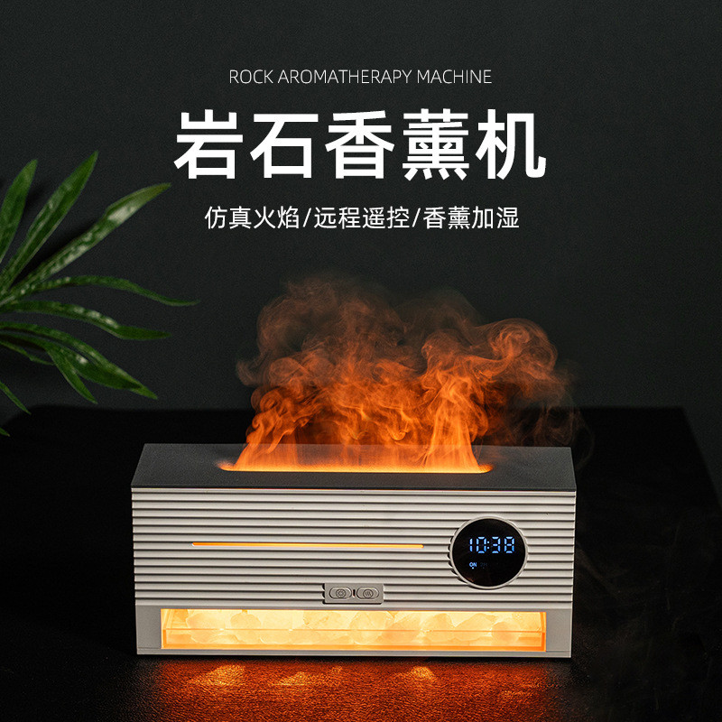 Transfronteiriço novo estilo simulação de rocha chama Aroma difusor Desktop escritório grande névoa difusor silencioso u