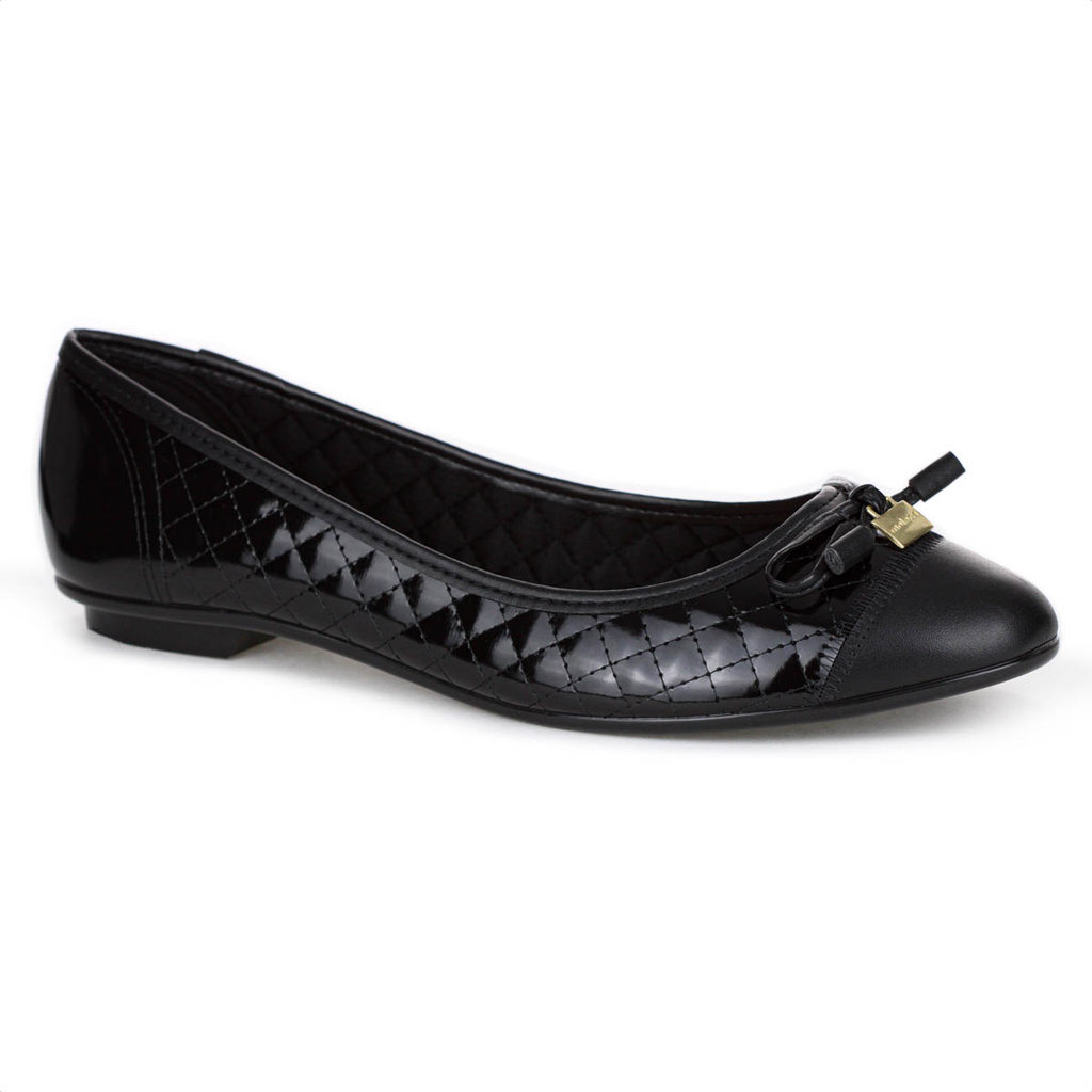 Sapatilha Moleca Verniz Fresh Neo Preto - Feminino
