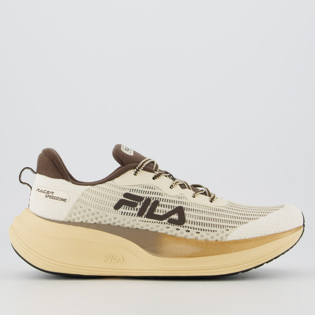 Tênis Fila Racer Speedzone Se Bege e Marrom