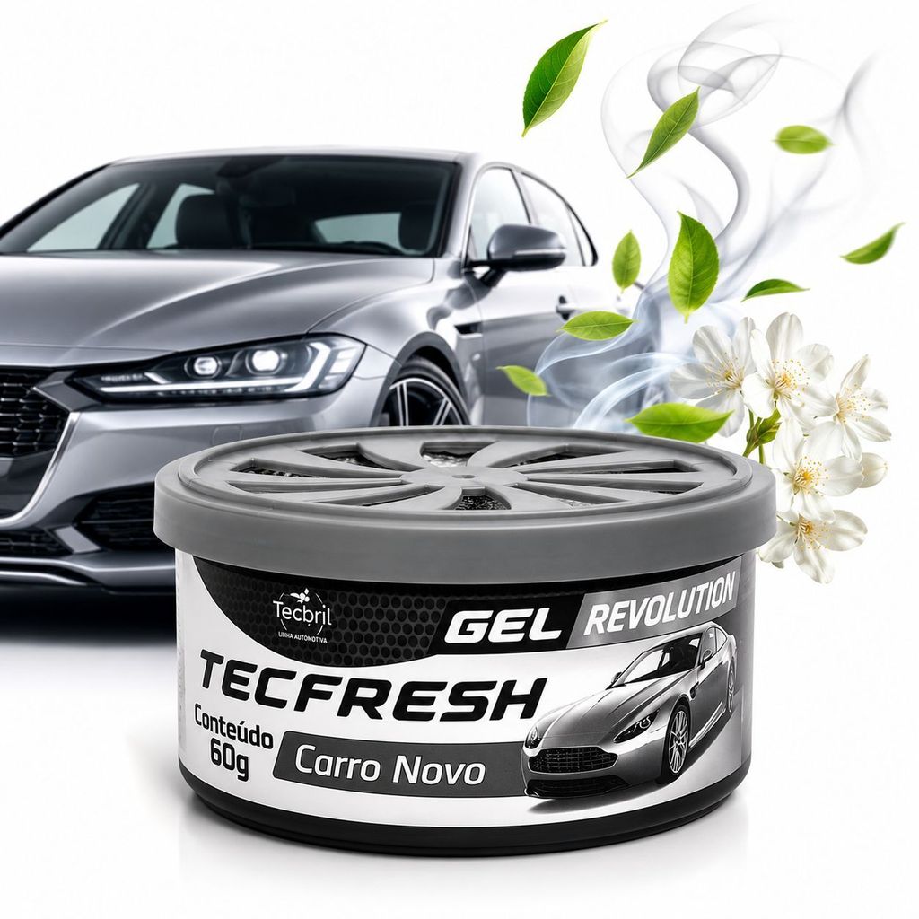 AROMATIZANTE GEL CARRO NOVO CHEIRINHO AUTOMOTIVO ODORIZANTE / PERFUME - TECFRESH REVOLUTION