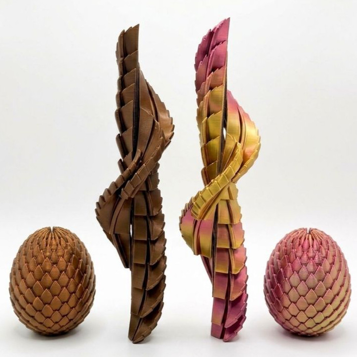 Ovo Articulado Fidget Toy Sensorial Anti Estresse Impressão 3D