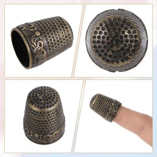 4 Dedais para Costura Manual, Dedal de Metal Protetor de Dedos, Acessórios Deslumbrantes para Artesanato de Quilting, Tr