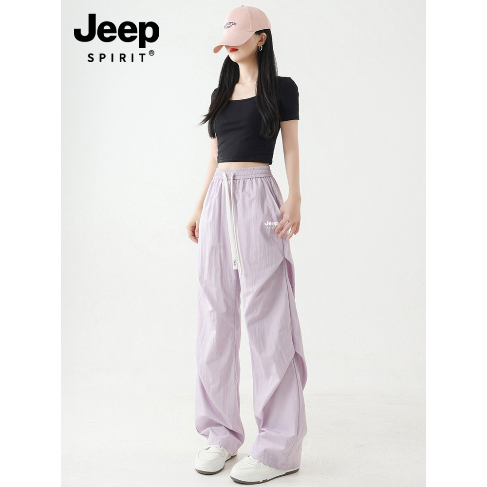 JEEP Macacão Roxo Calças Casuais Mulheres Verão 2025 Novo Estilo Protetor Solar Calças Esportes Ao Ar Livre Lazer Calças