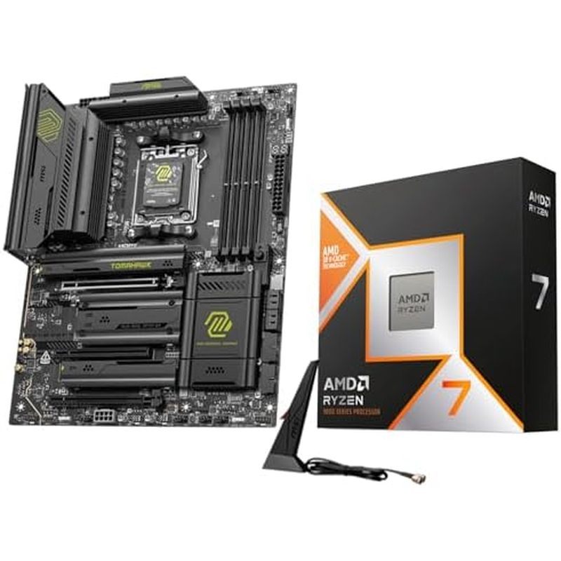 Processador CPU MICRO CENTER AMD Ryzen 9 9950X3D Com Placa-Mãe MSI PRO X870E-P WiFi (ATX , AM5 , DDR5 , PCIe 5.0 x16 , M