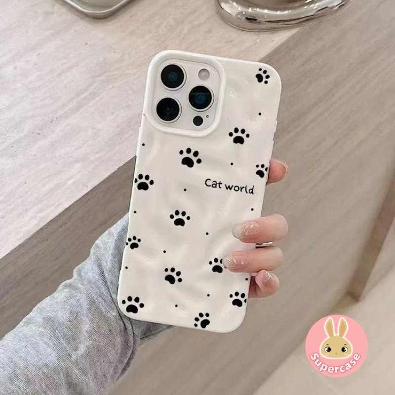 Capa De Telefone Meteorito 3D Com Estampa De Pata De Gato Para Samsung Galaxy A06 A05 A05S M05 F05 A04 A04E M04 F04 A03 