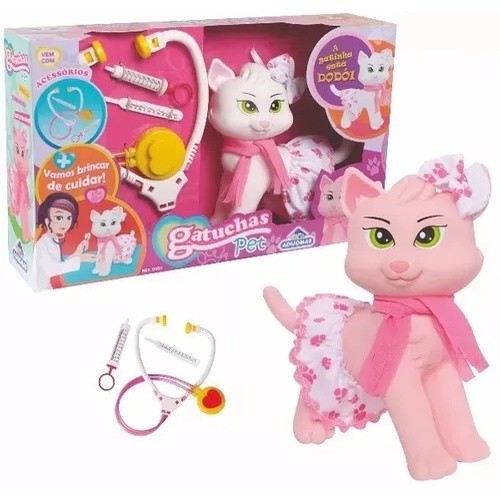 Gatinha Gatuchas Pet Veterinária Com Acessórios - Adijomar MAIS VENDIDO