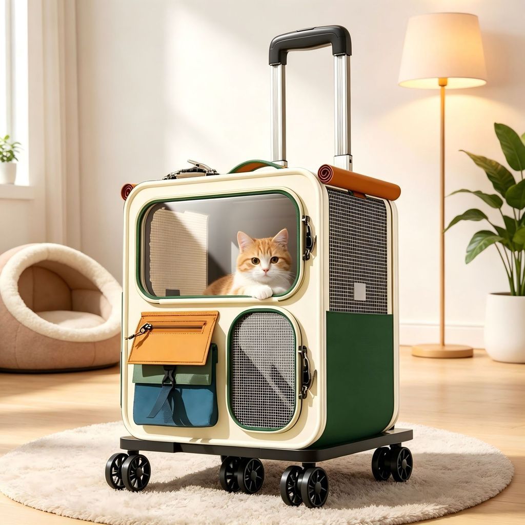 Carrinho multifuncional para animais de estimação Cat Caso Bolsa para animais de estimação de grande capacidade