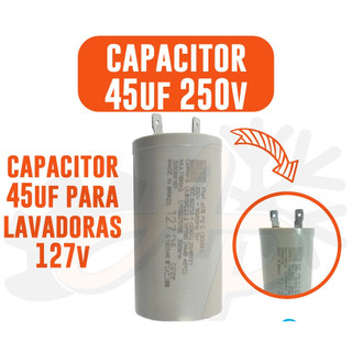 Capacitor 45uf 127v Universal para Lavadoras de roupa