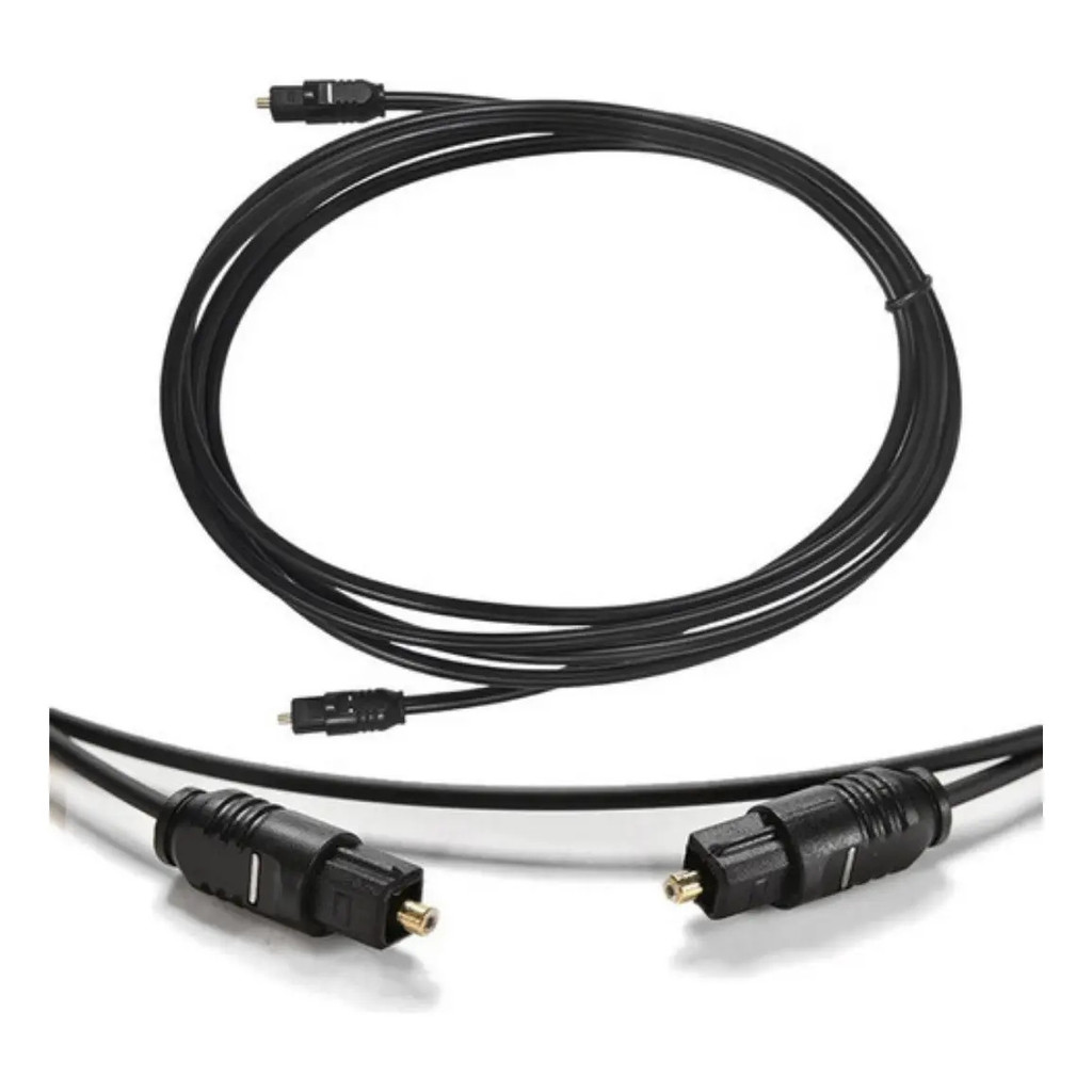Cabo Óptico Digital Toslink 2 Metros Para TV Soundbar Home Theater