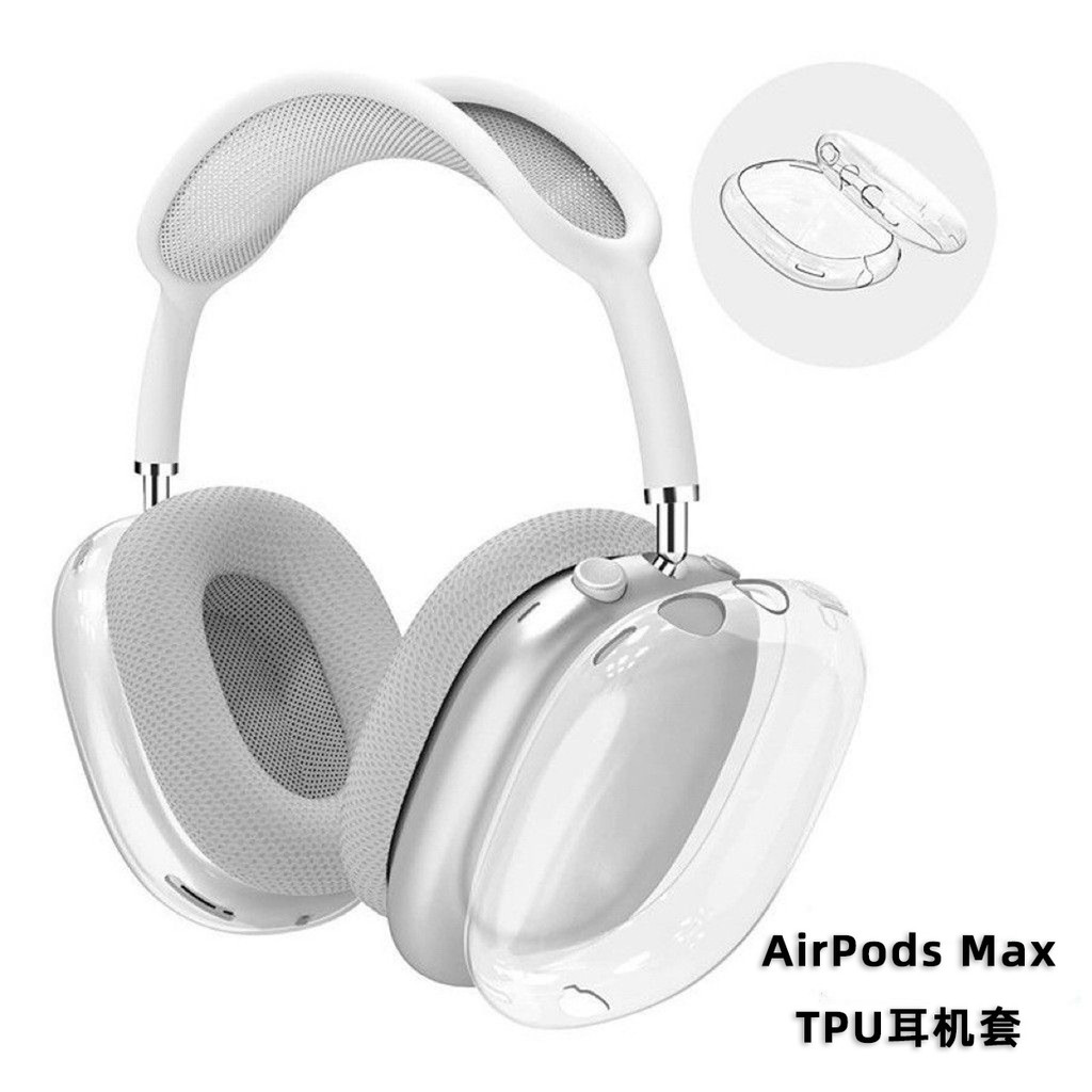 Adequado para a capa protetora dos Apple AirPods Max, capa macia, transparente,