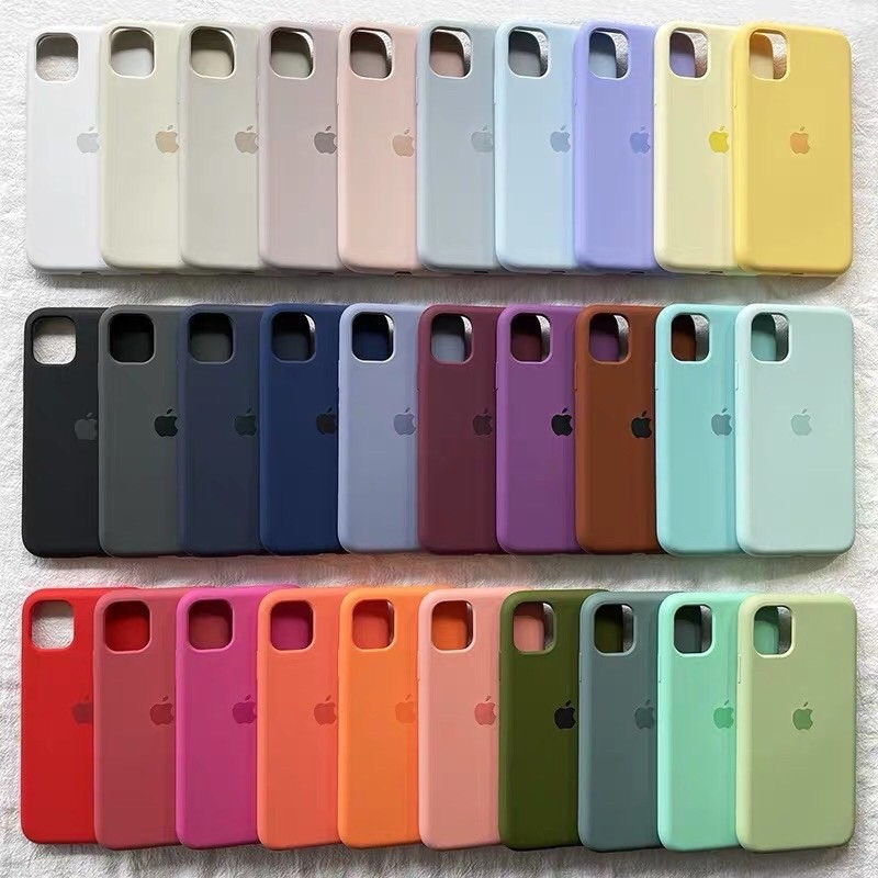 Capa Silicone Colorida Para iPhone X XR XS 11 12 13 14 15 16 17 Pro Max | Linha
