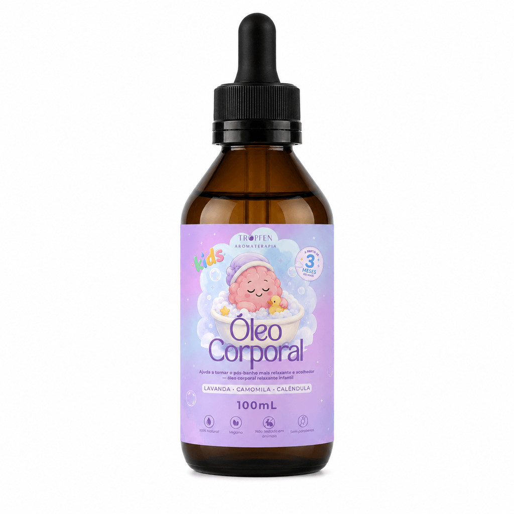 Óleo Corporal para Bebê Infantil Relaxante Calmante 100 ml com Óleo Essencial Tropfen