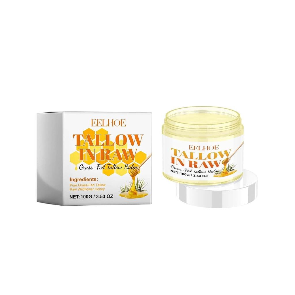 Creme Corporal Profundamente Hidratante, com Sebo, Mel e Vitamina E, Fórmula de Rápida Absorção e Não Oleosa, Nutre e Su