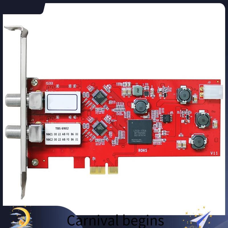 [eileenj3] Placa PCIe Dupla DVB-S2 TBS6902 2x LNB QPSK BPSK De Captura De Vídeo 
