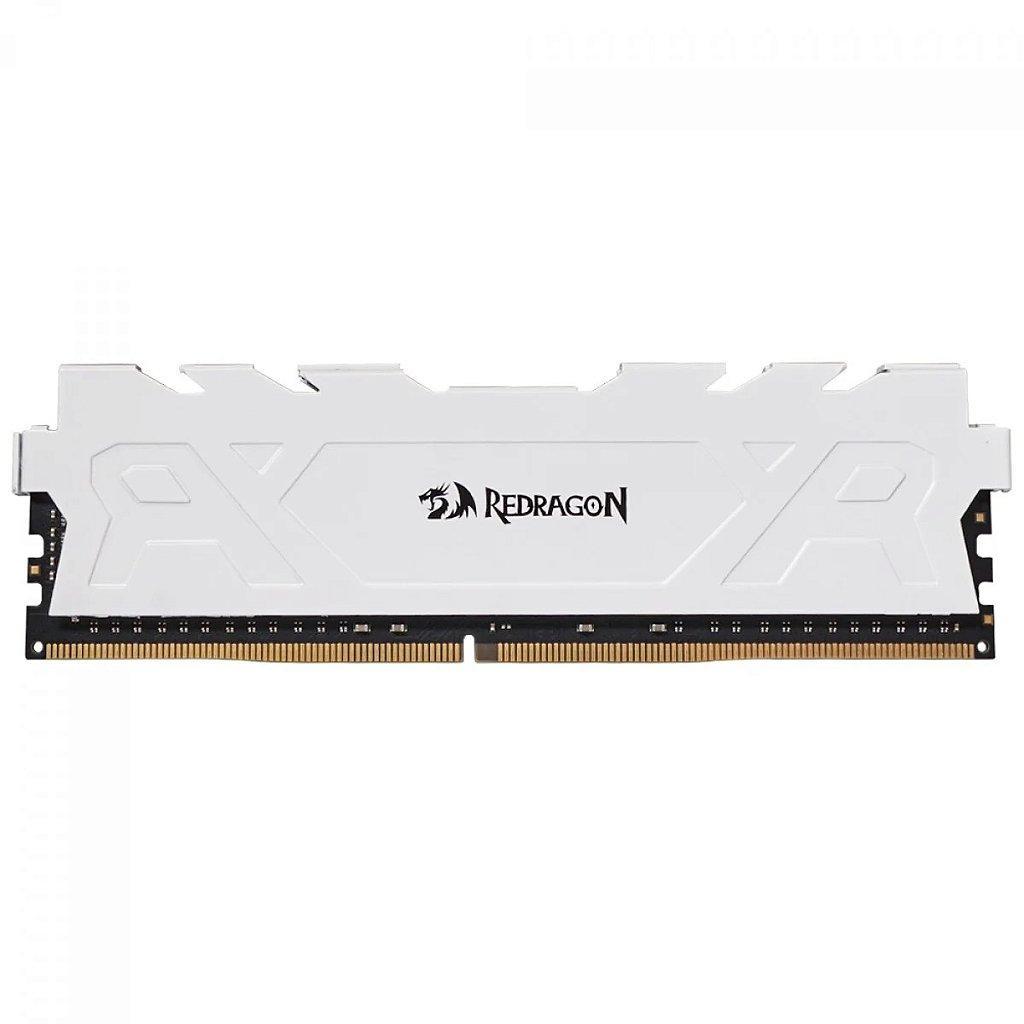 Memória Redragon Rage DDR4 8GB, 3200MHz, Branco