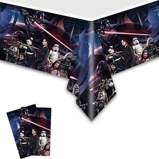 2 peças de toalha de mesa descartável Wars, suprimentos e decorações para festas de aniversário de meninos e bebês, para