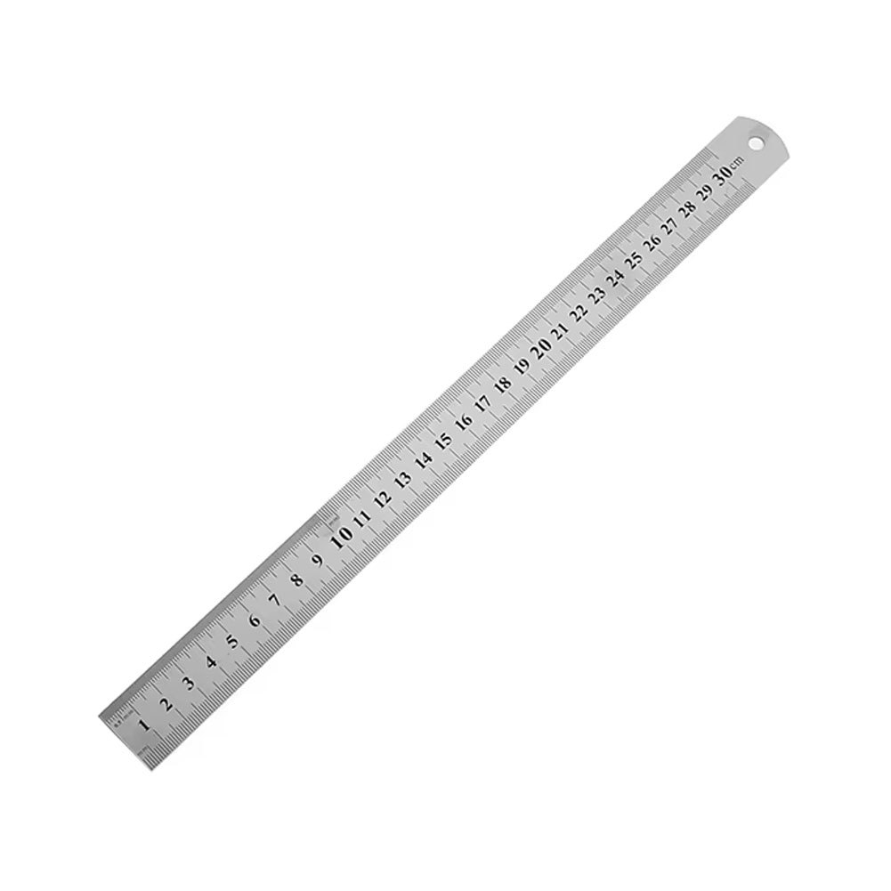 Régua Metal Aço Inox 30cm 12 Pol Patchwork Artesanato Costura