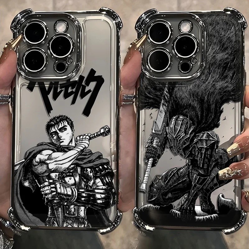 Capa de Anime Berserk Guts Hot Blood para Samsung A16 A06 A35 A55 A25 A05s A15 A54 A34 A24 A14 A05 A04 A04e A13 A73 A53 