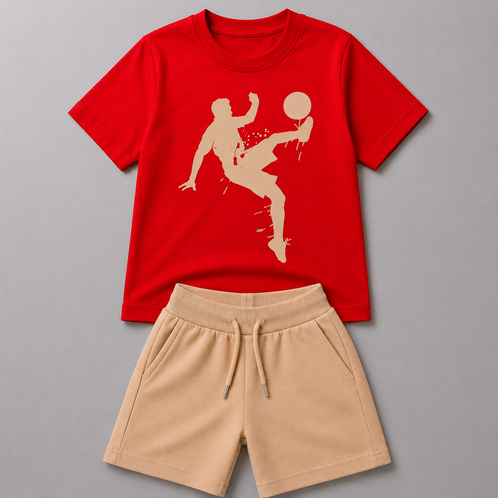 Conjunto Menino Esportivo  Infantil Conjunto Masculino esportivo Kit Camisa e Bermuda Masculino