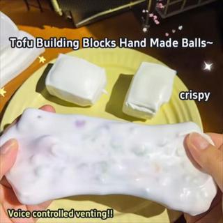 Squishy Em Forma De Tofu INTREE , Efeitos Sonoros Satisfatórios , Mole Crocante Feito Por Você Mesmo , Blocos Moldáveis 
