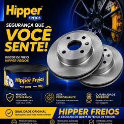 Par Disco Freio Dianteiro Prisma 2013 até 2019 Hipper Freios