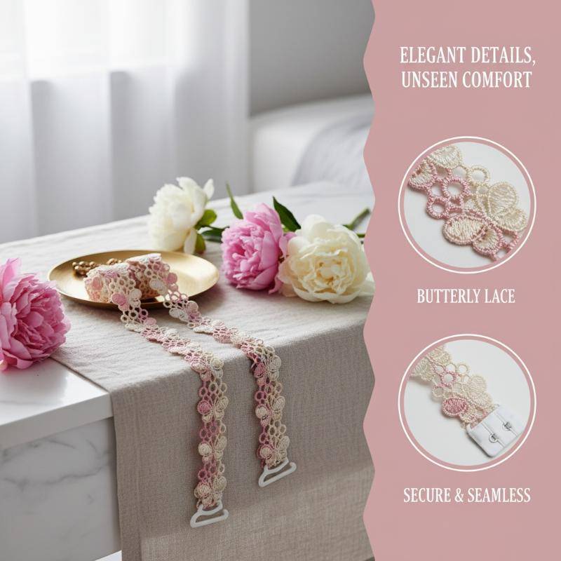 [Zutimy] Alças De Sutiã De Reposição Vazadas Elegantes Para Mulheres Bordadas Uso Elegante E Confortável COD