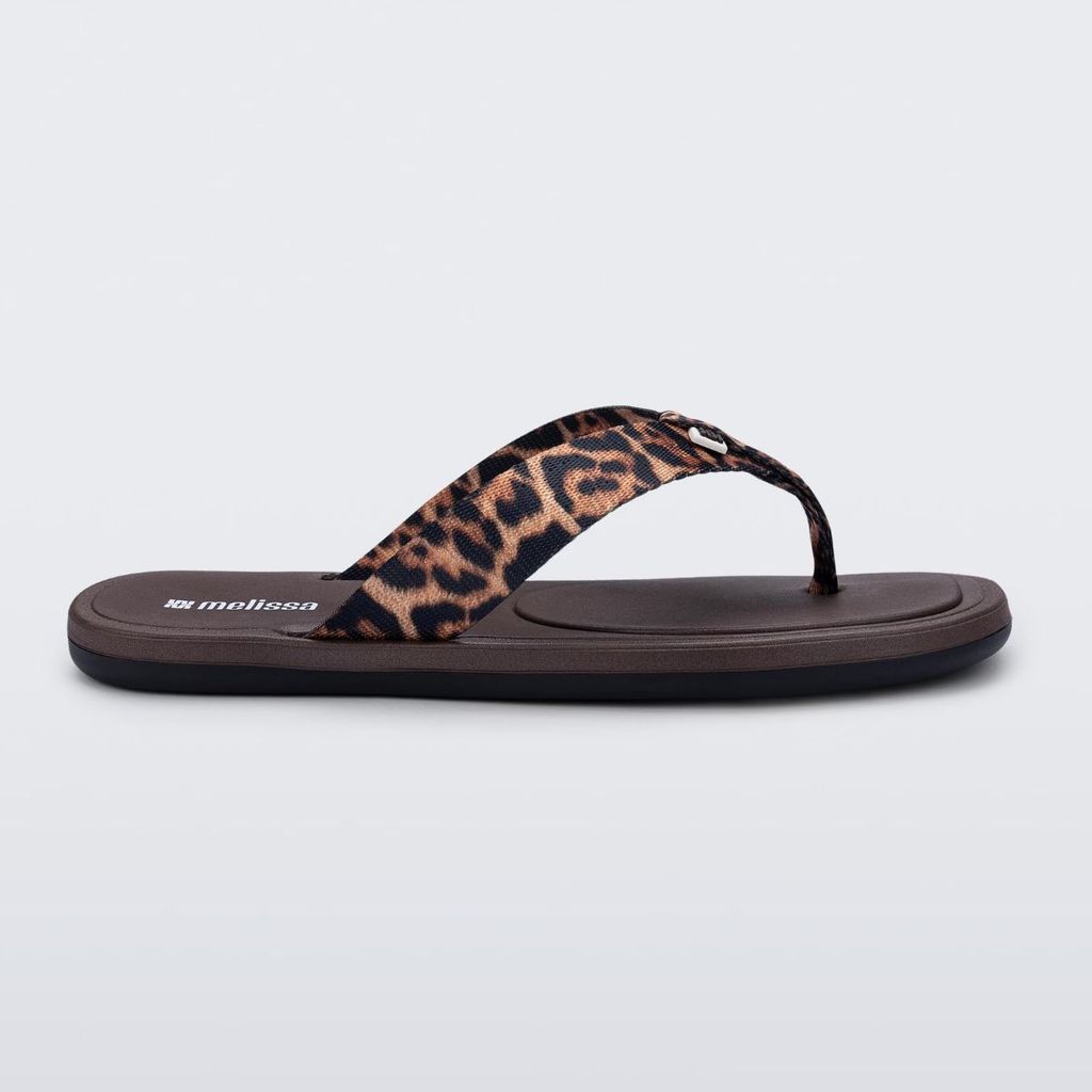 Chinelo Melissa Sense Preto e Marrom