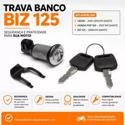 Trava do Banco Biz 100 125 Pop 100 Cb 300 Nx 400 Falcon