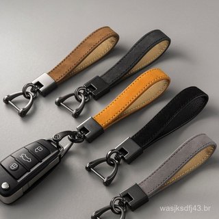 Chaveiro Para Carro De Couro Genuíno De Luxo Puro Cor Fivela Acessórios Presente
