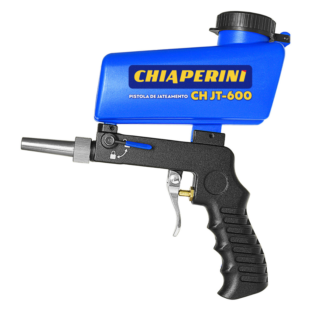 Pistola de Jateamento 600ml Chiaperini CH JT-600 90 PSI Bico 5,3mm para Compressor