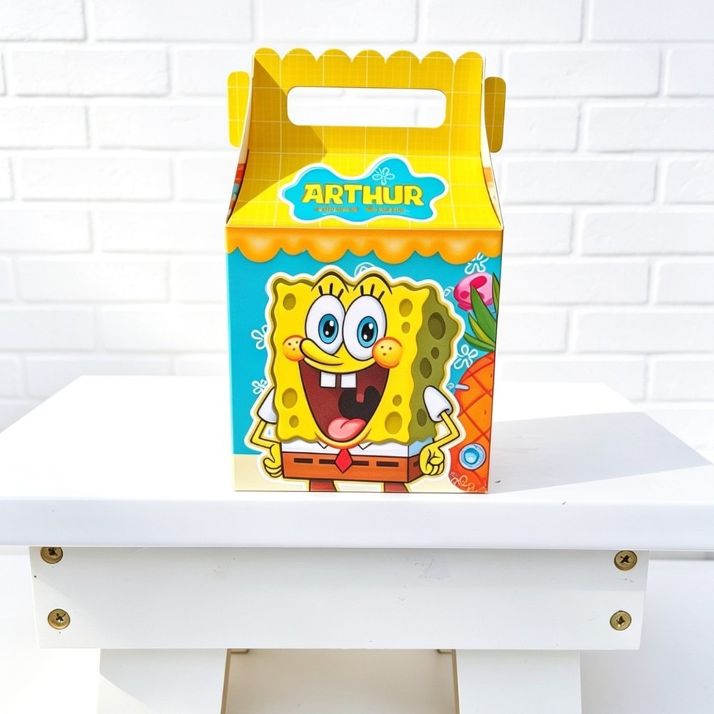 Caixas Maletinha BOB ESPONJA   Personalizadas / Lembrancinhas Criativas / Festa de Aniversário