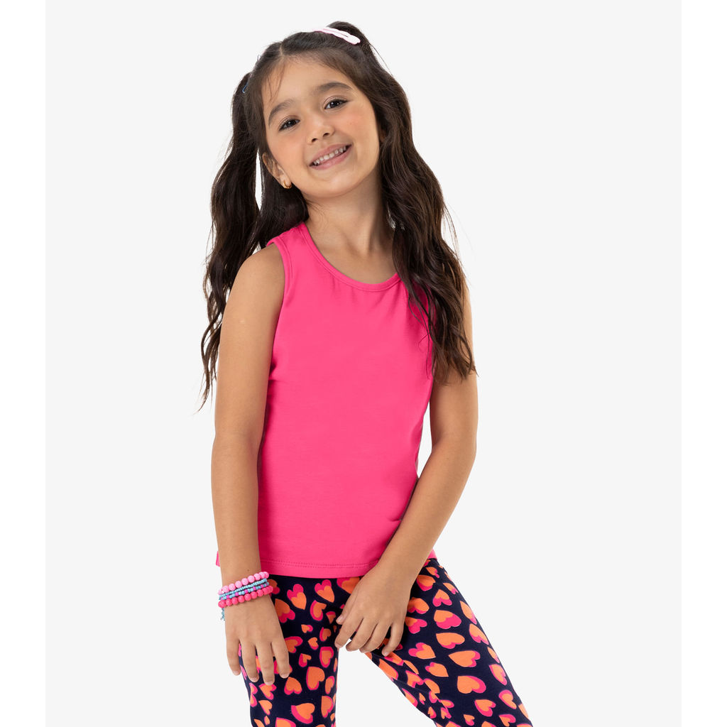 Regata Básica Infantil Feminina Rovi Kids Rosa