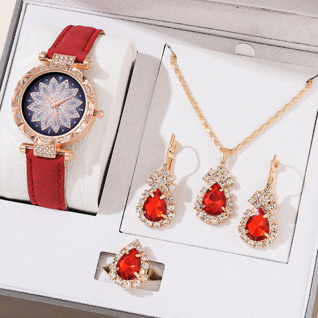 Conjunto de relógios femininos, relógio de pulso de moda estilo Hong Kong, relógio feminino, relógio de quartzo de alta