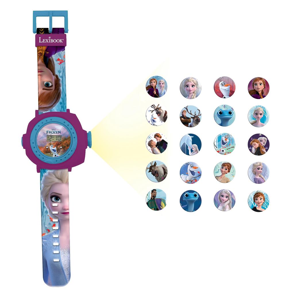 Lexibook relógio de projeção Frozen infantil, relógio digital de pulso DMW050FZ, produto oficial