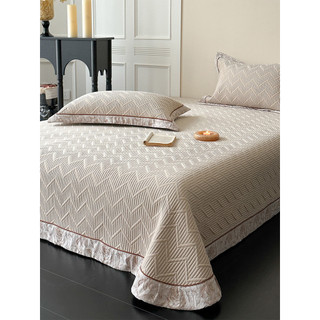 Capa de cama de algodão Tencel, peça única, espessada, acolchoada, conjunto de três peças, sedoso, macio, leve, estilo l